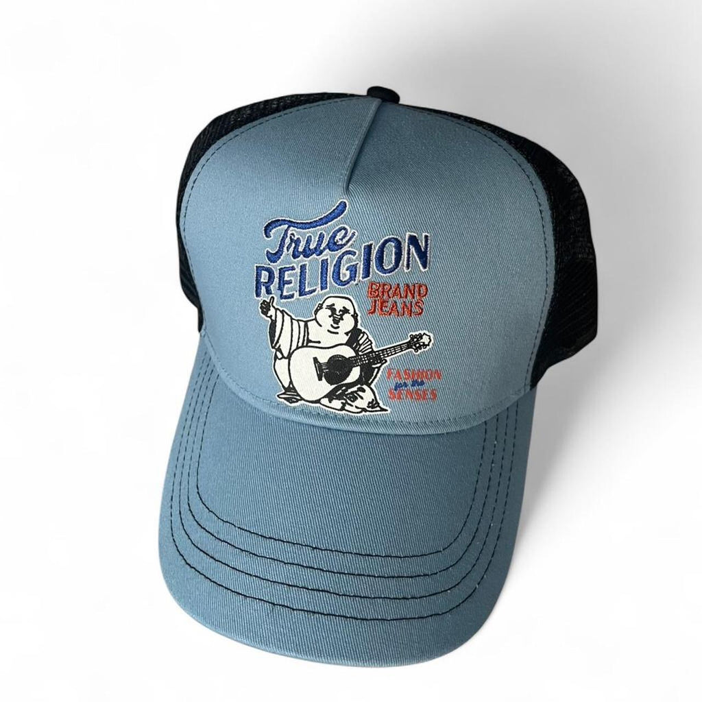 True Religion Buddha Embroidered Trucker Hat